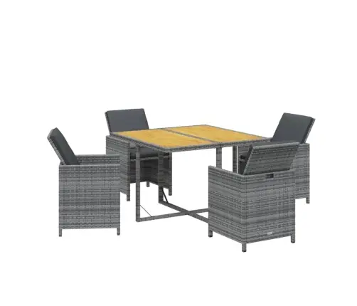 5-Daļīgs Dārza Mēbeļu Komplekts Ar Matračiem, Pe Rotangpalma Vidaxl