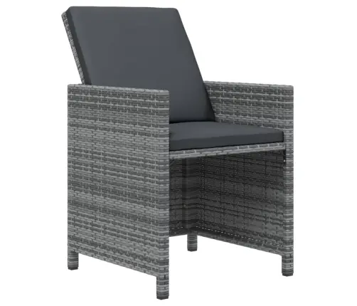 9-Daļīgs Dārza Mēbeļu Komplekts Ar Matračiem, Pe Rotangpalma Vidaxl