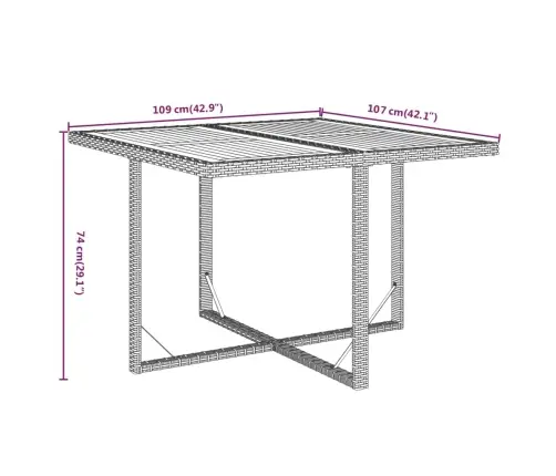 9-Daļīgs Dārza Mēbeļu Komplekts Ar Matračiem, Pe Rotangpalma Vidaxl