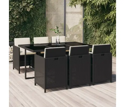 7-Daļīgs Dārza Mēbeļu Komplekts Ar Matračiem, Pe Rotangpalma Vidaxl