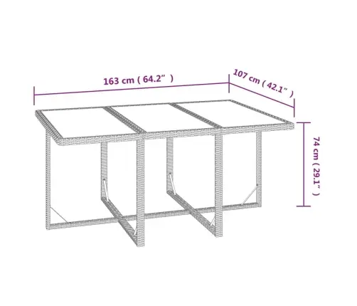 7-Daļīgs Dārza Mēbeļu Komplekts, Matrači, Pelēka Pe Rotangpalma Vidaxl