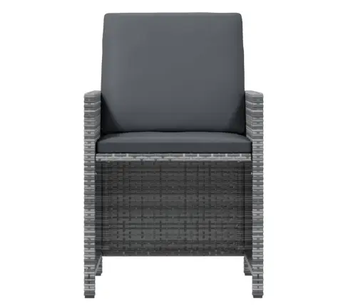 Sodo Komplektas Su Pagalvėlėmis, 7 Dalių, Pilkas, Poliratanas