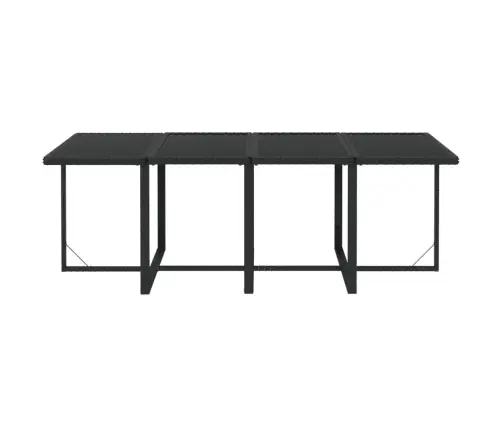 9-Osaline Aiamööbli Komplekt Patjadega, Must, Polürotang