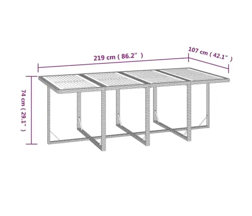 9-Daļīgs Dārza Mēbeļu Komplekts Ar Matračiem, Pe Rotangpalma Vidaxl