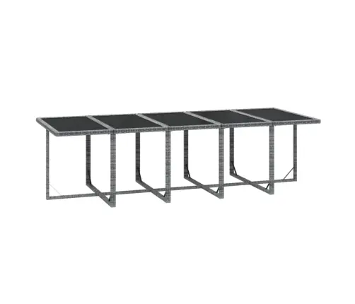 11-Osaline Aiamööbli Komplekt Patjadega, Polürotang, Hall