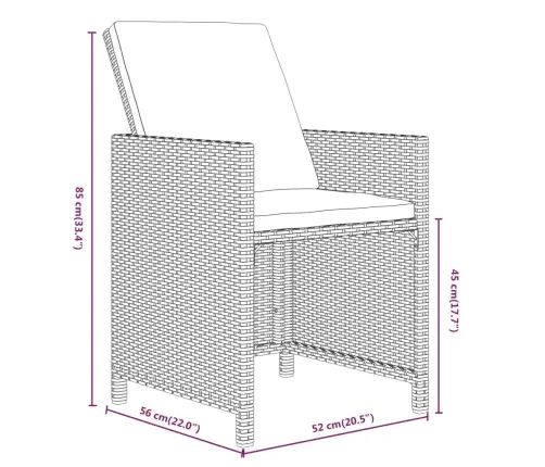 13-Daļīgs Dārza Mēbeļu Komplekts Ar Matračiem, Pe Rotangpalma Vidaxl