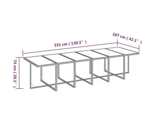 13-Daļīgs Dārza Mēbeļu Komplekts Ar Matračiem, Pe Rotangpalma Vidaxl