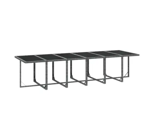 17-Osaline Aiamööbli Komplekt Patjadega, Polürotang, Hall