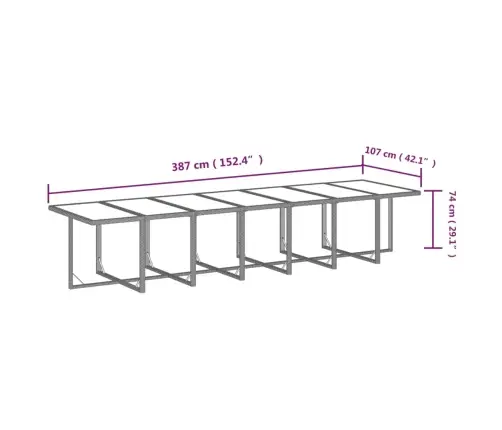 15-Osaline Aiamööbli Komplekt Patjadega, Polürotang, Hall