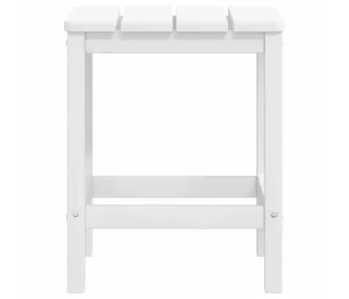 Dārza Krēsls Ar Galdiņu Un Kājsoliņu, Hdpe, Balts Vidaxl