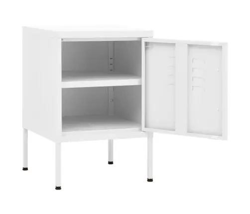 Naktsskapīši, 2 Gab., 35X35X51 Cm, Tērauds, Balti Vidaxl Naktsskapīši, 2 Gab., 35X35X51 Cm, Tērauds, Balti Vidaxl