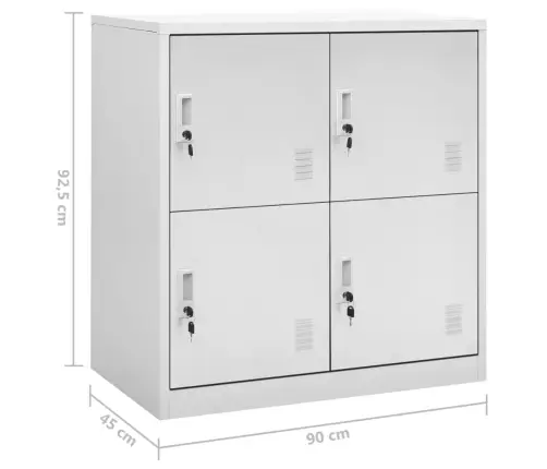 Spintelės, 2Vnt., Šviesiai Pilkos, 90X45X92,5cm Plienas