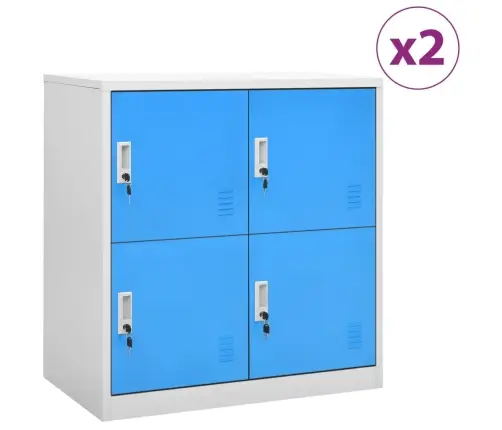 Lukustatavad Hoiukapid 2 Tk, Helehall Ja Sinine, Teras