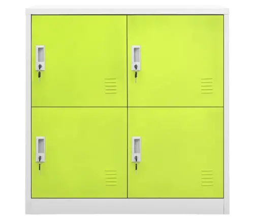 Ģērbtuves Skapji, 2 Gab., 90X45X92,5 Cm, Tērauds, Pelēki, Zaļi Vidaxl