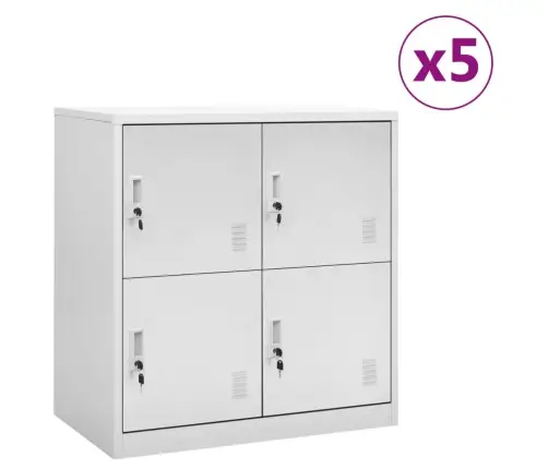 Spintelės, 5Vnt., Šviesiai Pilkos, 90X45X92,5cm Plienas