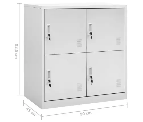 Spintelės, 5Vnt., Šviesiai Pilkos, 90X45X92,5cm Plienas