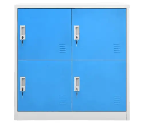 Ģērbtuves Skapji, 5 Gab., 90X45X92,5 Cm, Tērauds, Pelēki, Zili Vidaxl