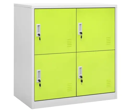 Ģērbtuves Skapji, 5 Gab., 90X45X92,5 Cm, Tērauds, Pelēki, Zaļi Vidaxl