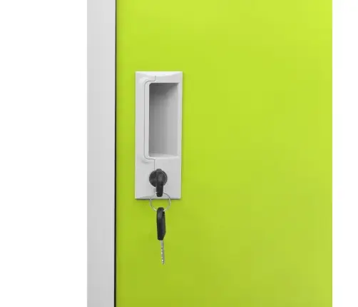 Ģērbtuves Skapji, 5 Gab., 90X45X92,5 Cm, Tērauds, Pelēki, Zaļi Vidaxl