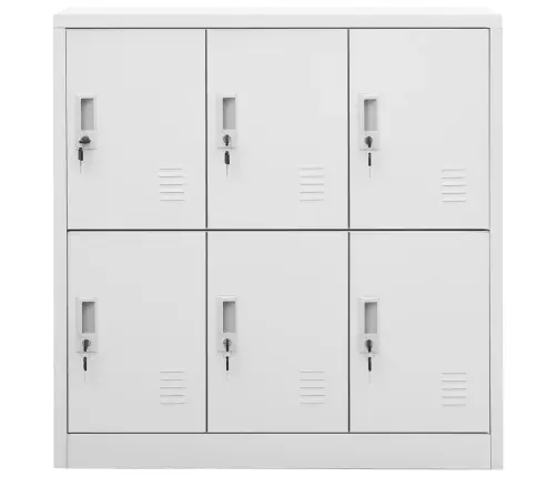 Ģērbtuves Skapji, 2 Gab., 90X45X92,5 Cm, Tērauds, Gaiši Pelēki Vidaxl