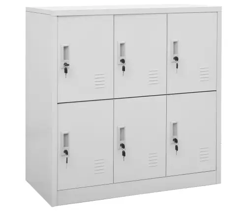 Ģērbtuves Skapji, 5 Gab., 90X45X92,5 Cm, Tērauds, Gaiši Pelēki Vidaxl