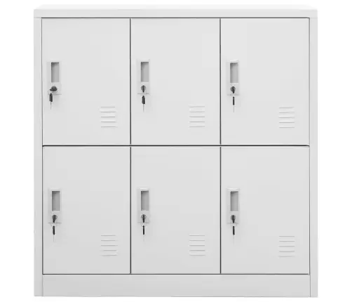 Ģērbtuves Skapji, 5 Gab., 90X45X92,5 Cm, Tērauds, Gaiši Pelēki Vidaxl