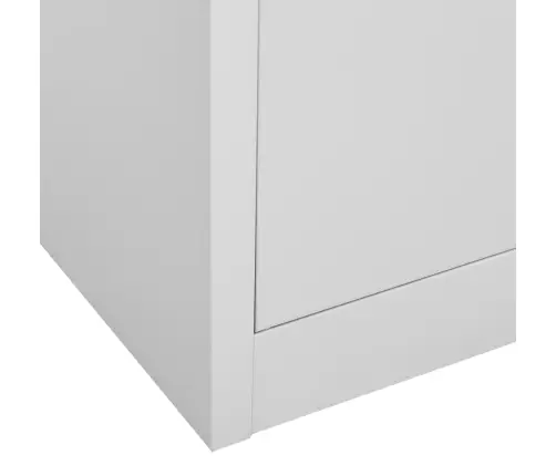 Ģērbtuves Skapji, 5 Gab., 90X45X92,5 Cm, Tērauds, Gaiši Pelēki Vidaxl