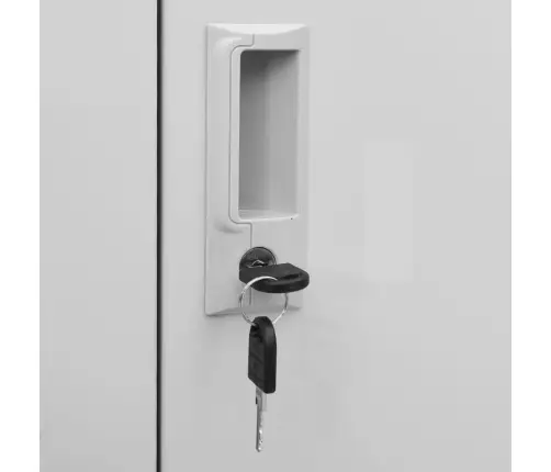 Ģērbtuves Skapji, 5 Gab., 90X45X92,5 Cm, Tērauds, Gaiši Pelēki Vidaxl