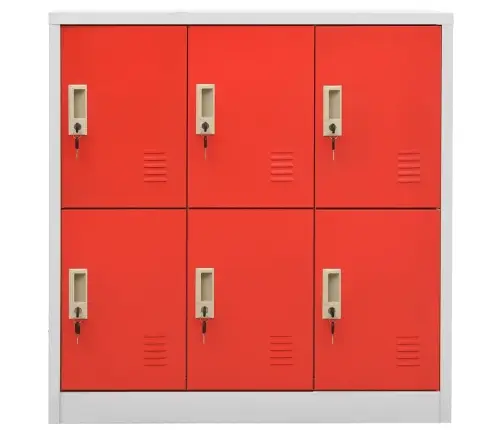 Lukustatavad Hoiukapid 5 Tk, Helehall Ja Punane, Teras