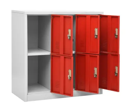 Lukustatavad Hoiukapid 5 Tk, Helehall Ja Punane, Teras