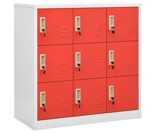 Spintelės, 2Vnt., Pilkos/Raudonos, 90X45X92,5cm Plienas