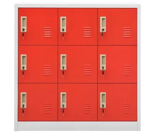 Spintelės, 2Vnt., Pilkos/Raudonos, 90X45X92,5cm Plienas