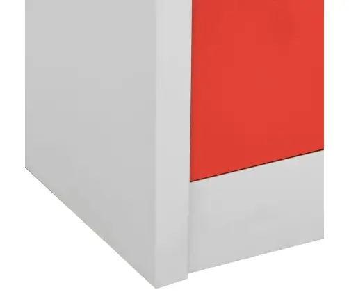 Spintelės, 2Vnt., Pilkos/Raudonos, 90X45X92,5cm Plienas