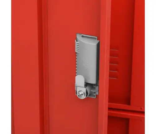 Spintelės, 2Vnt., Pilkos/Raudonos, 90X45X92,5cm Plienas