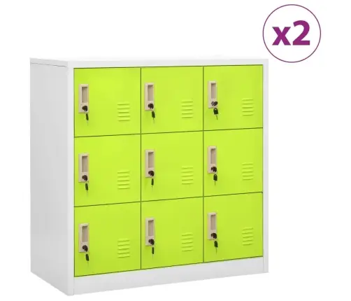 Lukustatavad Hoiukapid 2 Tk, Helehall Ja Roheline, Teras