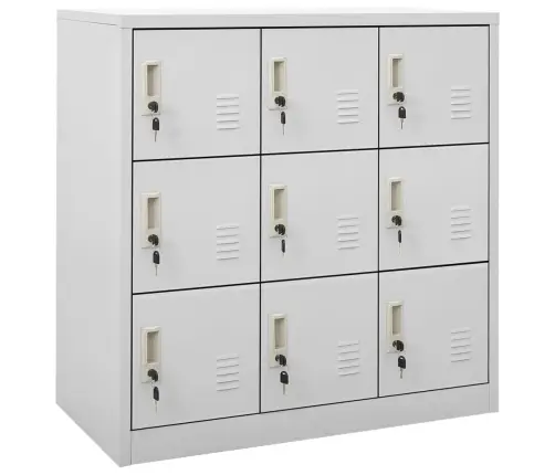 Ģērbtuves Skapji, 5 Gab., 90X45X92,5 Cm, Tērauds, Gaiši Pelēki Vidaxl