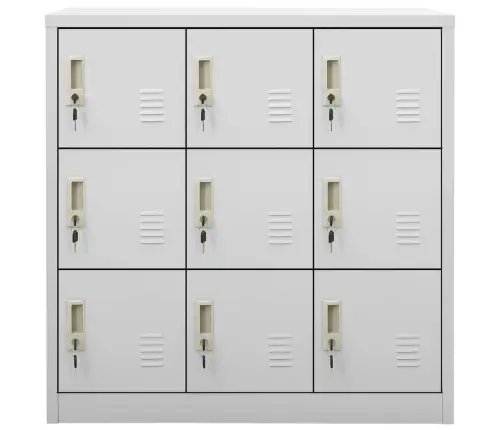 Ģērbtuves Skapji, 5 Gab., 90X45X92,5 Cm, Tērauds, Gaiši Pelēki Vidaxl