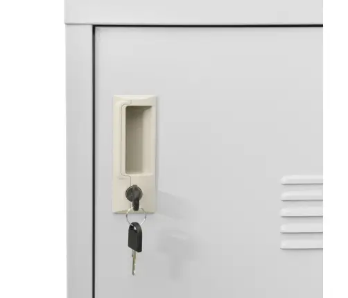 Ģērbtuves Skapji, 5 Gab., 90X45X92,5 Cm, Tērauds, Gaiši Pelēki Vidaxl