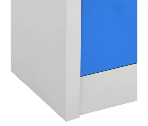 Ģērbtuves Skapji, 5 Gab., 90X45X92,5 Cm, Tērauds, Pelēki, Zili Vidaxl