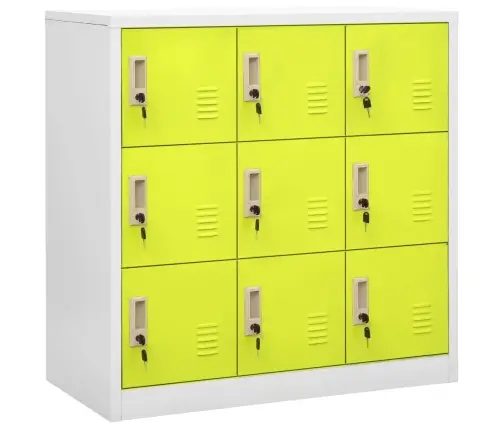 Ģērbtuves Skapji, 5 Gab., 90X45X92,5 Cm, Tērauds, Pelēki, Zaļi Vidaxl