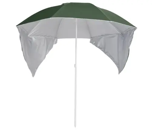 Pludmales Saulessargs Ar Sānu Sienām, 215 Cm, Zaļš Vidaxl