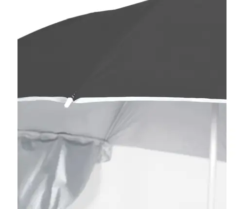 Pludmales Saulessargs Ar Sānu Sienām, 215 Cm, Pelēks Vidaxl
