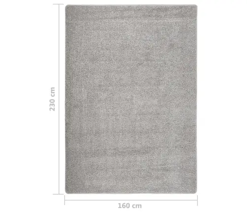 Paklājs, 160X230 Cm, Gaiši Pelēks, Neslīdošs Vidaxl