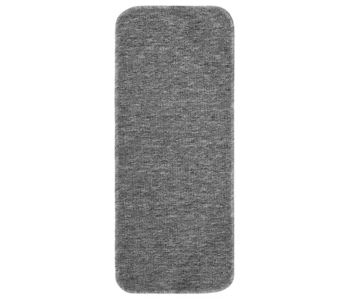 Kāpņu Paklāji, Neslīdoši, 15 Gab., 60X25 Cm, Pelēki, Taisnstūra Vidaxl