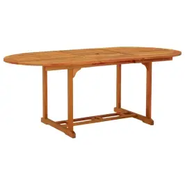 Sodo Stalas, 200X100X75cm Eukalipto Medienos Masyvas
