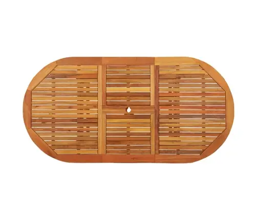 Sodo Stalas, 200X100X75cm Eukalipto Medienos Masyvas