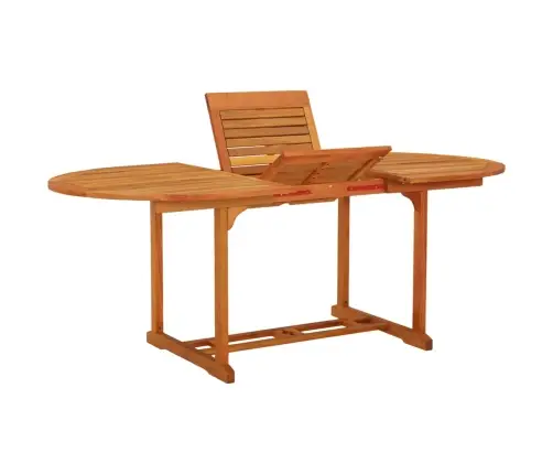 Sodo Stalas, 200X100X75cm Eukalipto Medienos Masyvas