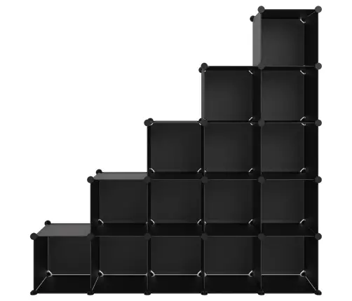 Lentyna Su 15 Kubo Formos Skyrių, Juodos Spalvos, Pp