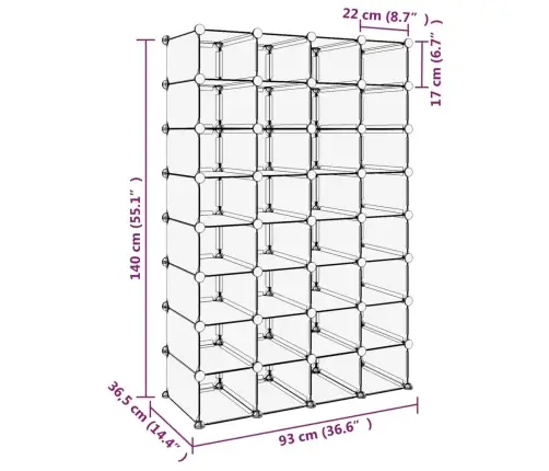 Batų Lentyna, Skaidri, 93X36,5X140cm Pp