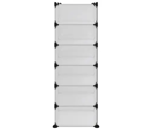 Apavu Plaukts, Caurspīdīgs, 94,5X36,5X106 Cm, Plastmasa Vidaxl